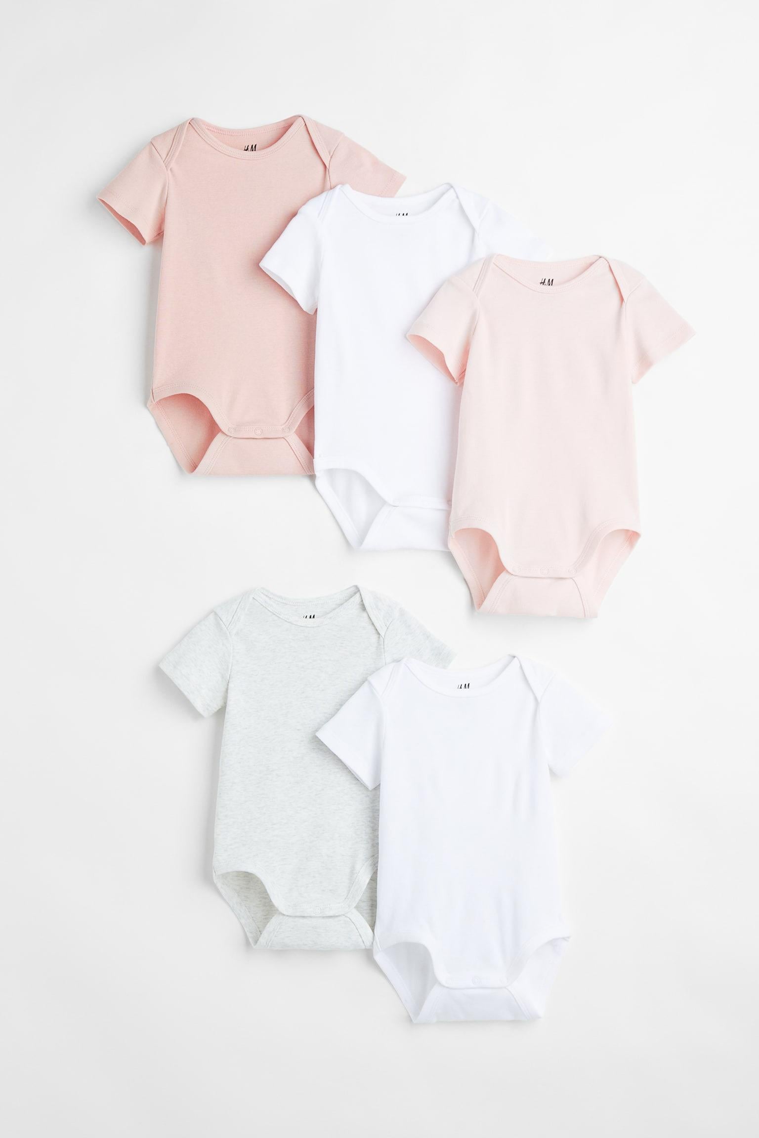 Боді H&M 5 шт. 98с м Білий/Рожевий/Сірий (A601588184)