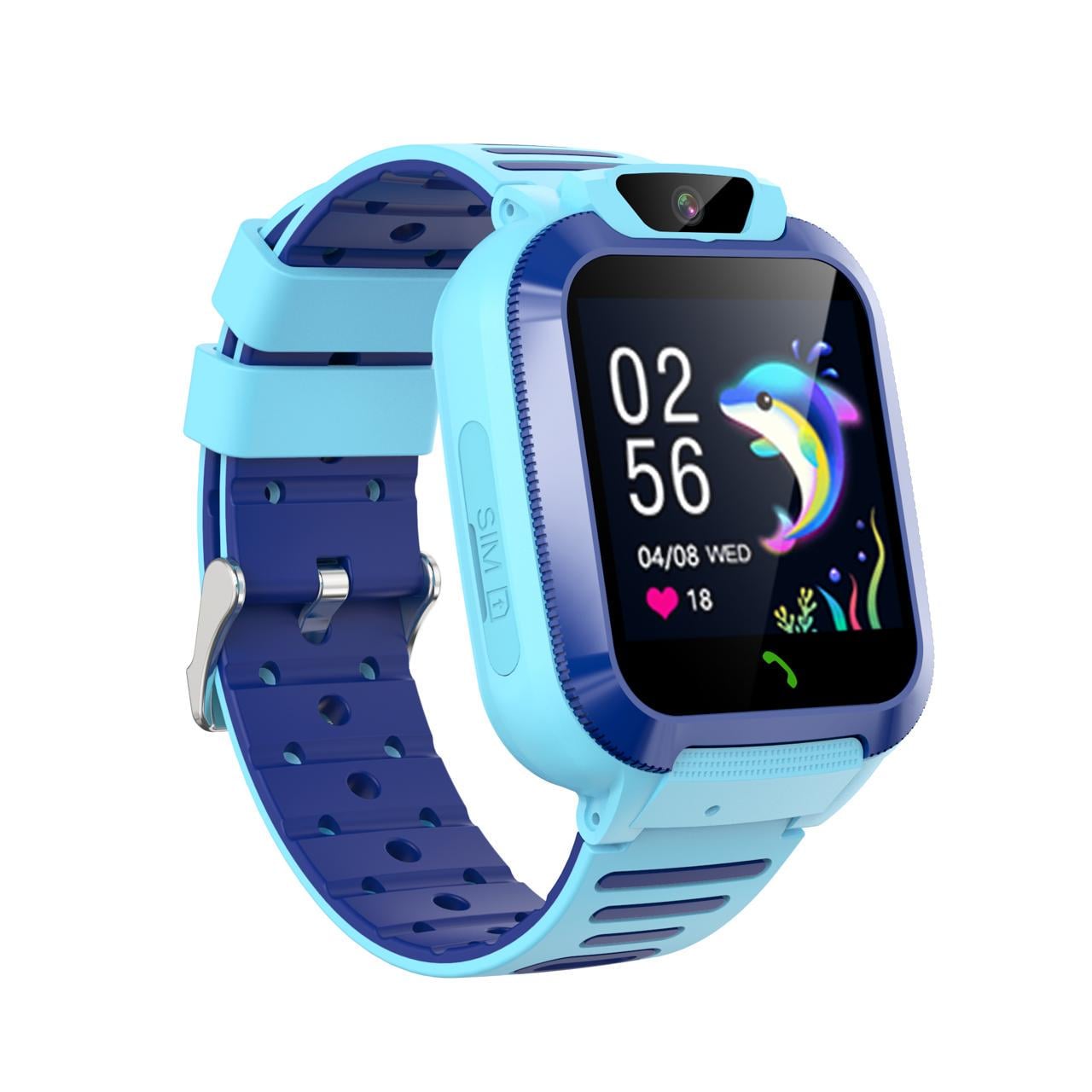 Смарт часы детские Q8 SIM GPS 4G Синий (32187230) - фото 3