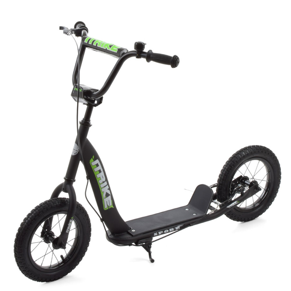 Самокат дитячий iTrike від 4 років дитячий двоколісний з ручним гальмом Чорний (DS-171-S-234)