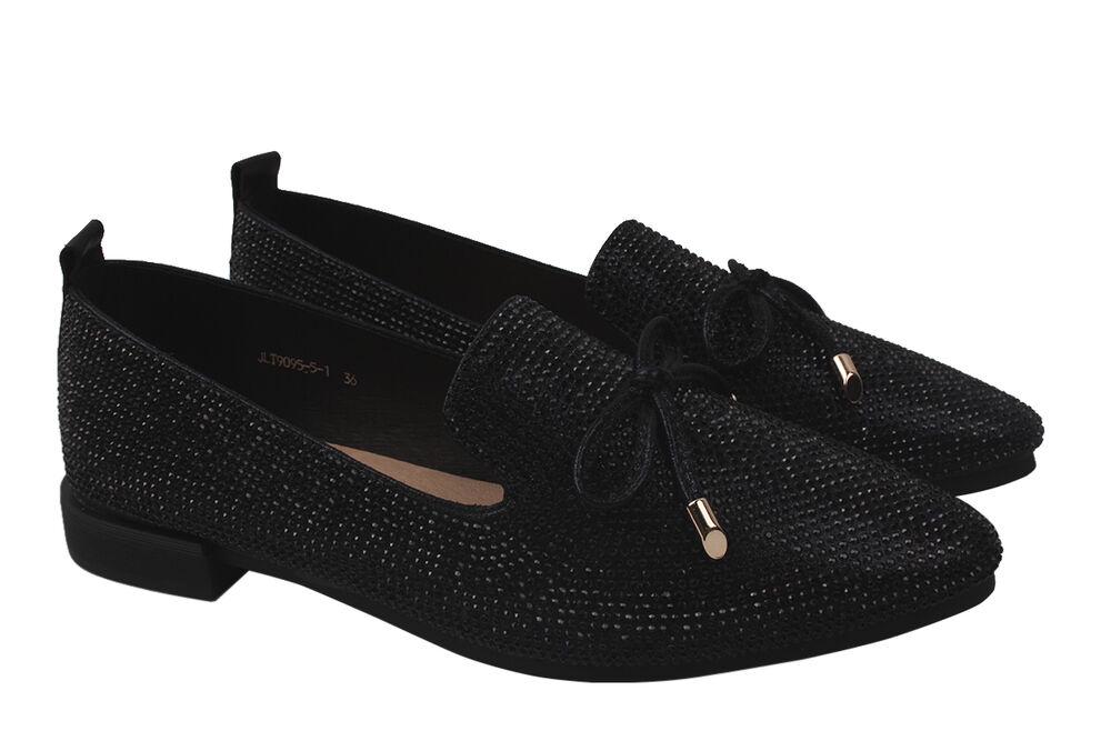 Туфли Berkonty на низком ходу женские из кожи р. 36 Черный (276-20DTC)