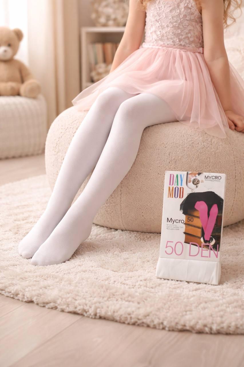 Колготы капроновые для девочки Day Mod 9-10 лет 132-144 см Белый (2112001) Колготы капроновые для девочки Day Mod 9-10 лет 132-144 см Белый (2112001)