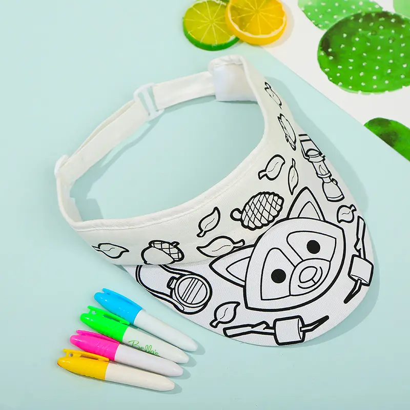 Набір для творчості кепка-розмальовка Лисиця з маркерами для тканини 4 кольори (JH-YWFM-FB018_Fox)