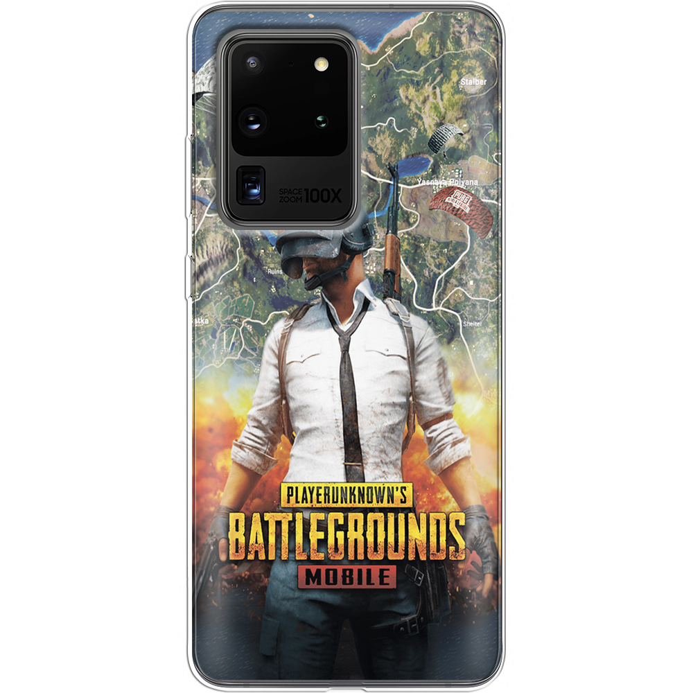 Чехол Boxface Samsung G988 Galaxy S20 Ultra PUBG Mobile Прозрачный силикон (38878-up2309-38878)