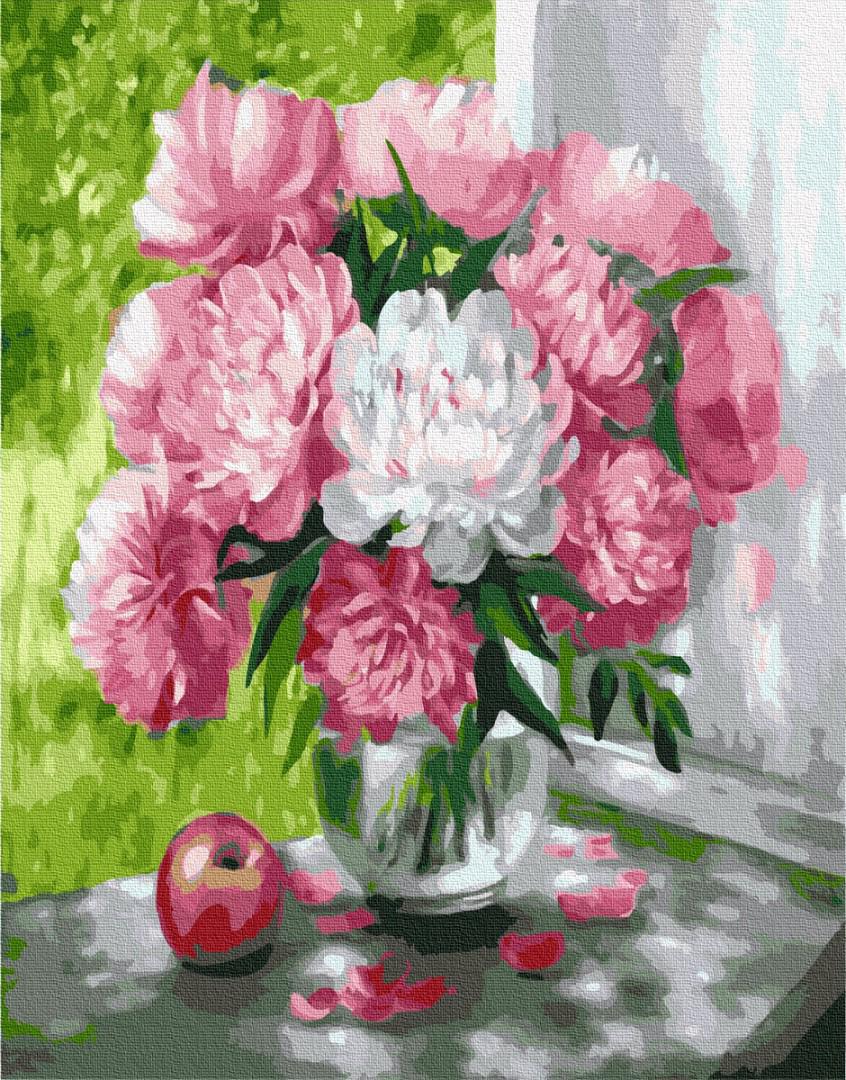 Картина по номерам Brushme Пионы на оKHе 40x50 см (BRM26465) Картина по номерам Brushme Пионы на оKHе 40x50 см (BRM26465)