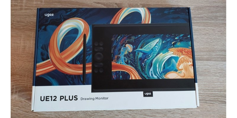 Планшет графічний Ugee UE12 Plus перо без підзарядки 8 гарячих клавіш 11,9” Black (28949919) - фото 2