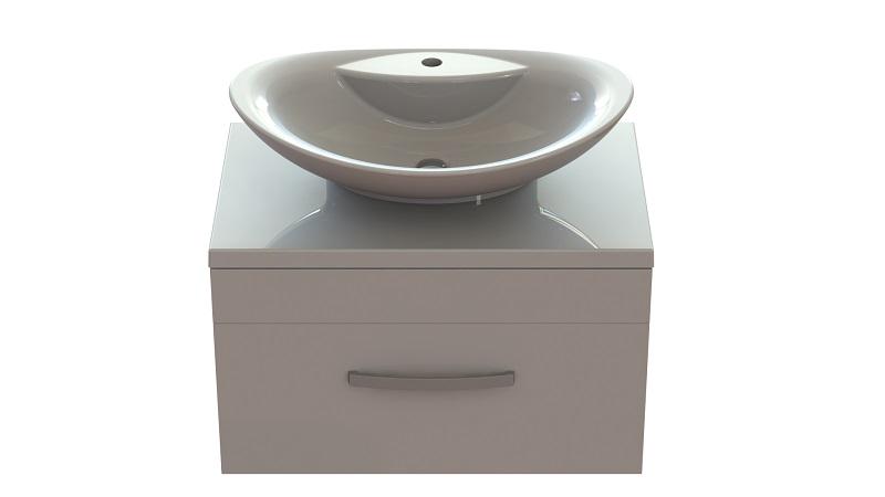 Тумба подвесная Snail Мадлен с умывальником Гармония 700KM102 Белый (22069)