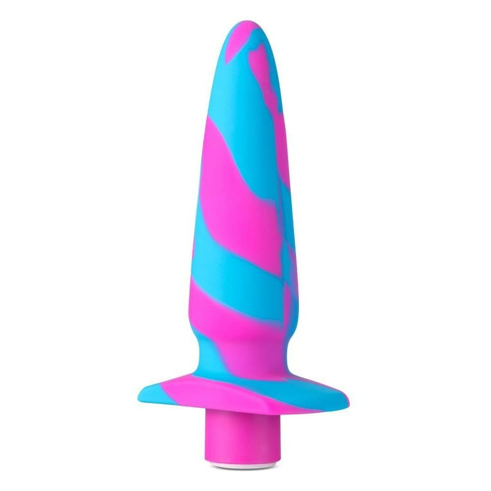Анальный виброплаг Avant Vibrotize Fuchsia 12,7х3,1 см Розово-голубой (T331821)