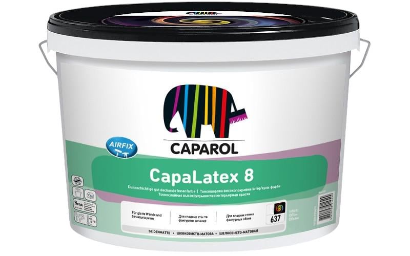 Краска интерьерная латексная Caparol CapaLatex шелковисто-матовая 8 10 л Белый (1814354929)