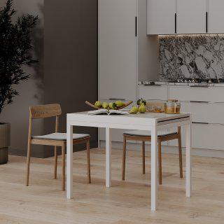 Обеденный стол-трансформер Armstrong 690x750x890 мм Ателье светлый/Белый (GATB08040000110) - фото 5