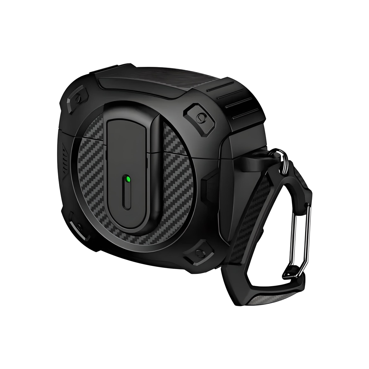 Чехол защитный для наушников Yoobao AirPods 3 ударопрочный с карабином и защелкой Черный (2358480981)