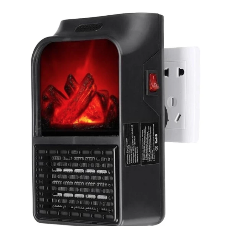 Тепловентилятор обогреватель Flame Heater 900 Вт Черный