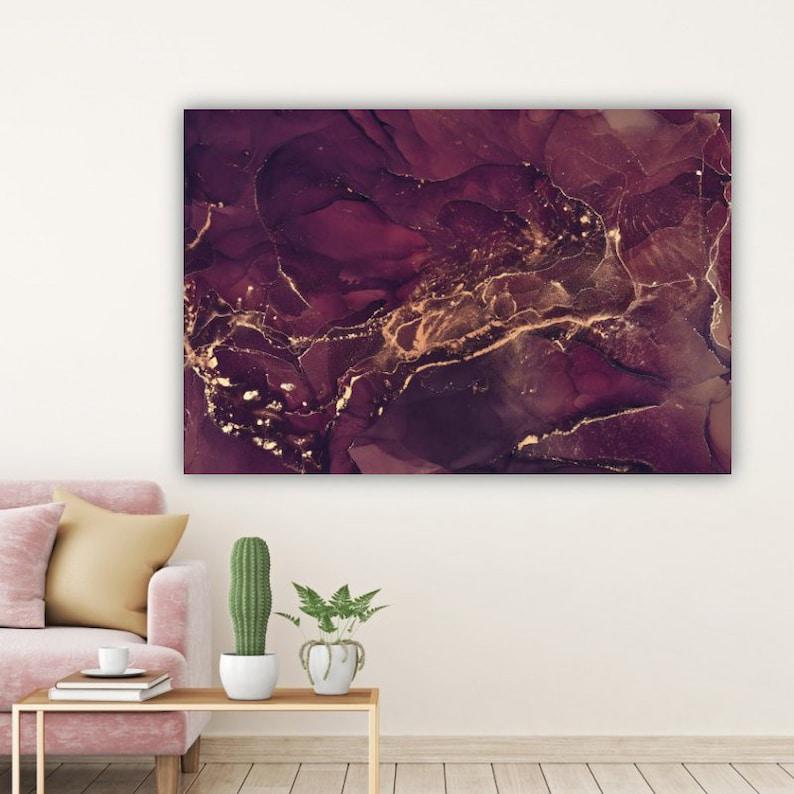 Картина на холсте KIL Art Пурпурный мрамор 122x81 см (170)