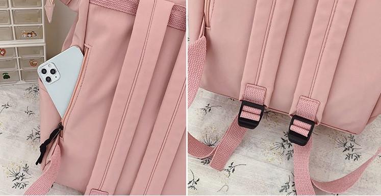 Шкільний рюкзак для дівчинки 5-11 класу в наборі зі значками Education Рожевий (1194313168) - фото 9 Шкільний рюкзак для дівчинки 5-11 класу в наборі зі значками Education Рожевий (1194313168) - фото 9