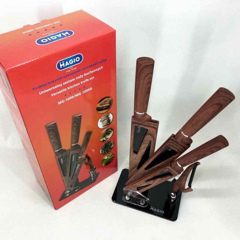 Ножі кухонні Magio MG-1095 поварські 5 пр. (17710771) - фото 11 Ножі кухонні Magio MG-1095 поварські 5 пр. (17710771) - фото 11