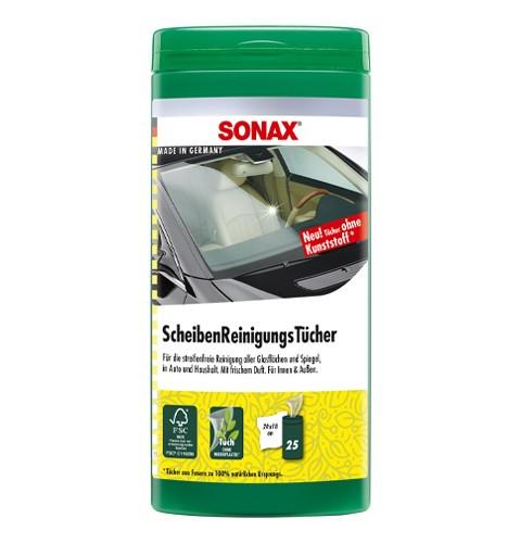 Вологі серветки для глибокого очищення скла SONAX Scheiben Reiniger Tücher 25 шт. (412000)