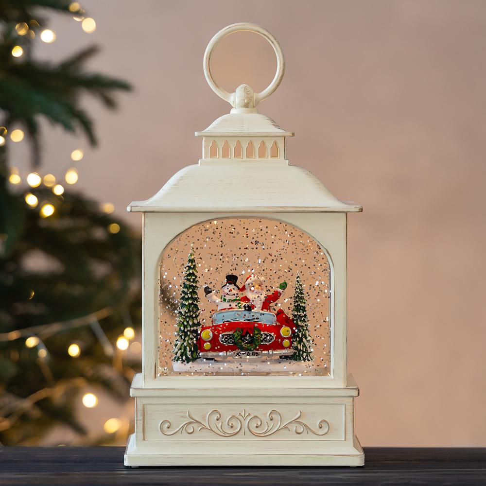 Новогодний фонарь с подсветкой и музыкой Сияние зимней сказки 24,5 см (9240-005)