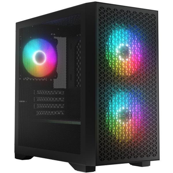 Корпус для компьютера LogicConcept DART PRO Mini-Tower mATX Mesh 3x120 мм ARGB Black (AM-DART-PRO-ARGB-10)