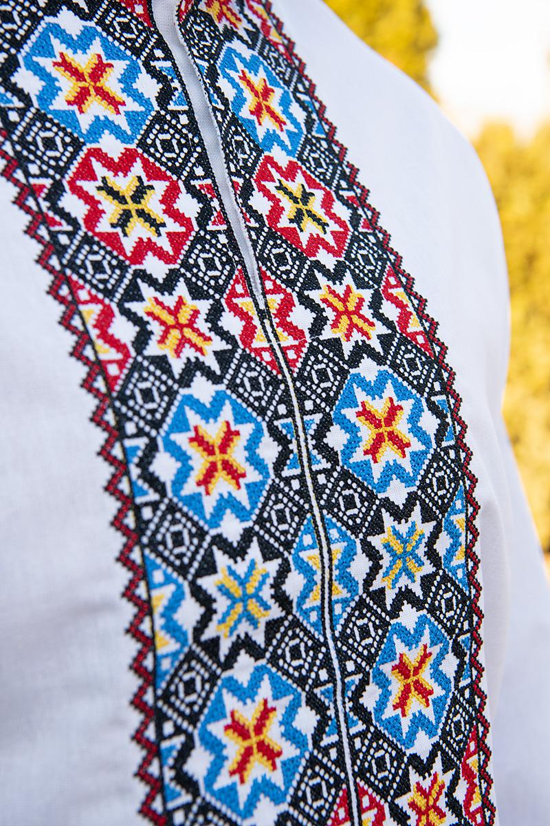 Вышивка из льна с длинным рукавом XL Белый (2106417876) - фото 6