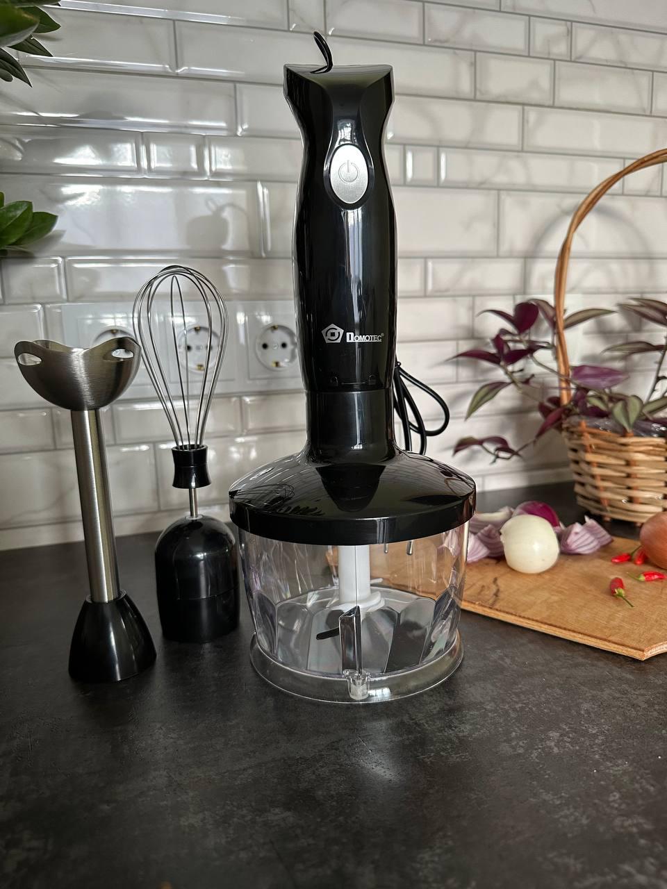 Блендер Domotec занурювальний 3в1 з чашею міксером Чорний 500 Вт (MS-5103) - фото 5 Блендер Domotec занурювальний 3в1 з чашею міксером Чорний 500 Вт (MS-5103) - фото 5