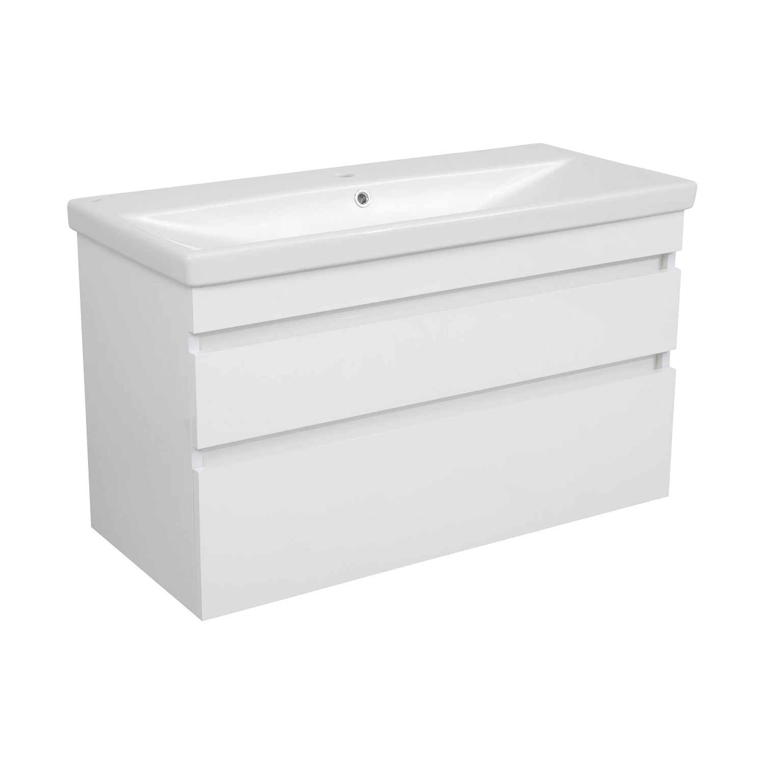 Тумба для ванной Aqua Rodos Винтаж 1000x450 подвесная с умывальником CeraStyle Elite Белый глянцевый (АР000051848)