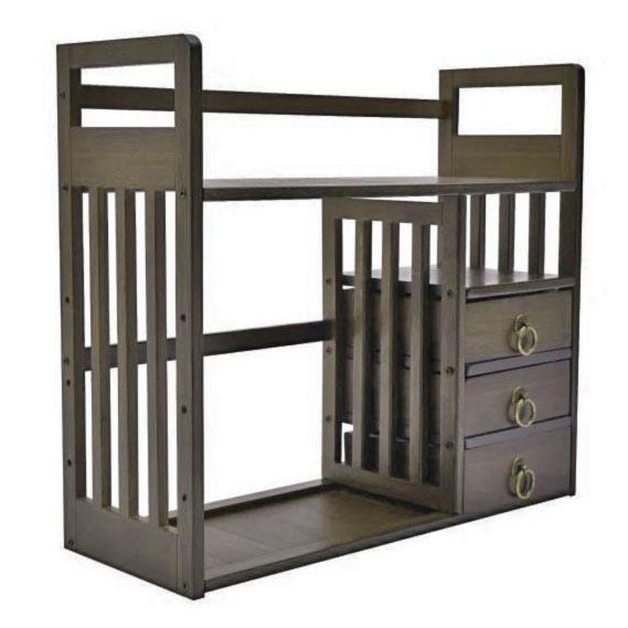 Полка книжная настольная из дерева Гериния Морион (КПА-018111) Полка книжная настольная из дерева Гериния Морион (КПА-018111)