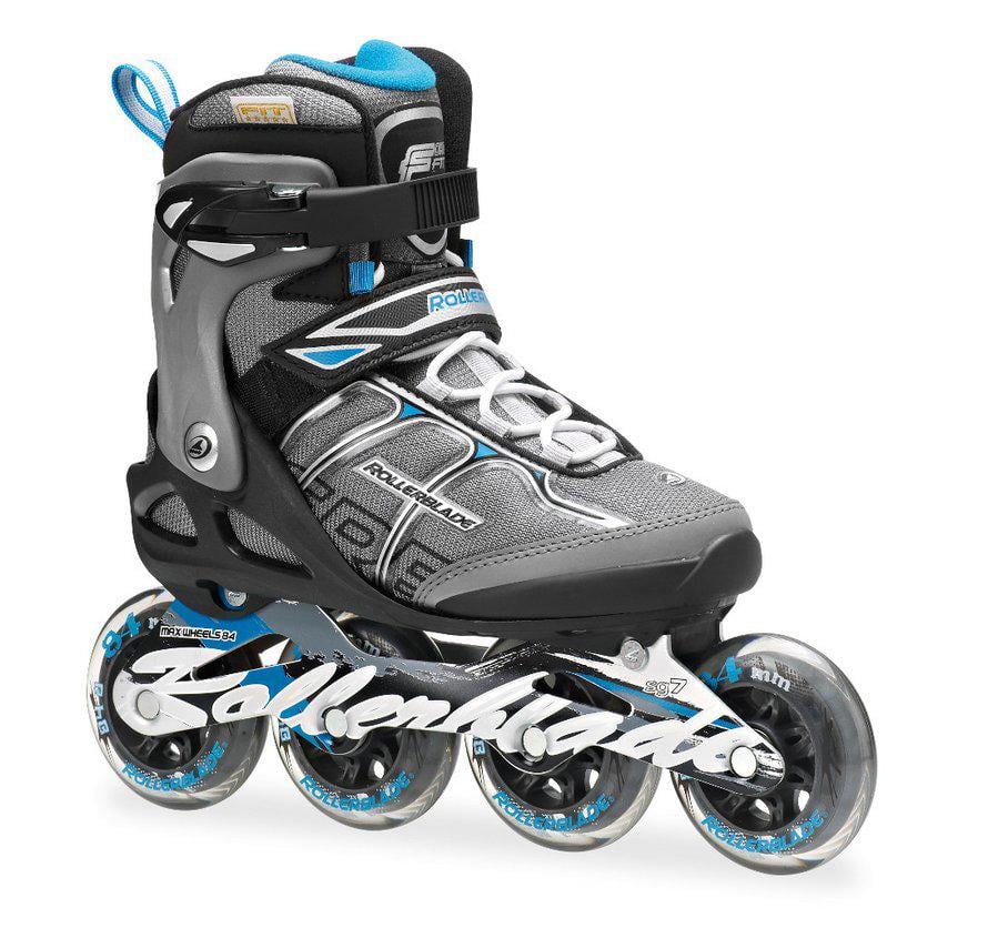 Ковзани роликові Rollerblade MACROBLADE 84 ALU W Чорний/Блакитний (07356100 821)