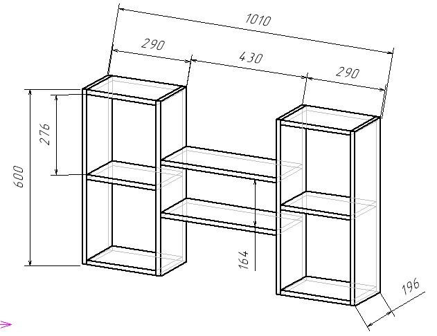 Полиця на стіну книжкова Klick-System ПК-36 Дуб Сонома - фото 5