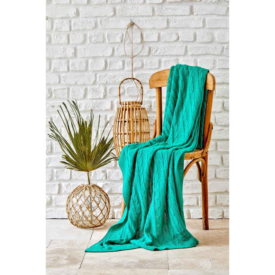 Плед вязанный Karaca Home Sofa yesil 130х170 см Зеленый (12581613)