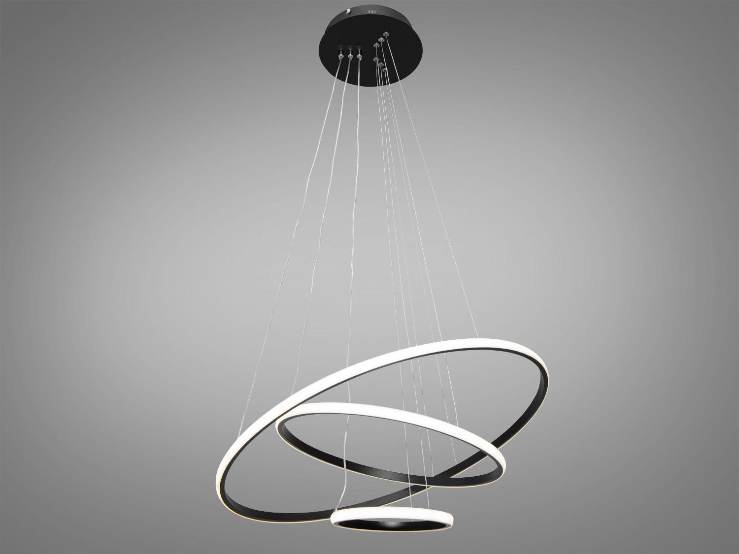 Люстра подвесная LED с диммером и пультом 140 Вт Черный (MD9079-3ABK-8+6+4 d) Люстра подвесная LED с диммером и пультом 140 Вт Черный (MD9079-3ABK-8+6+4 d)