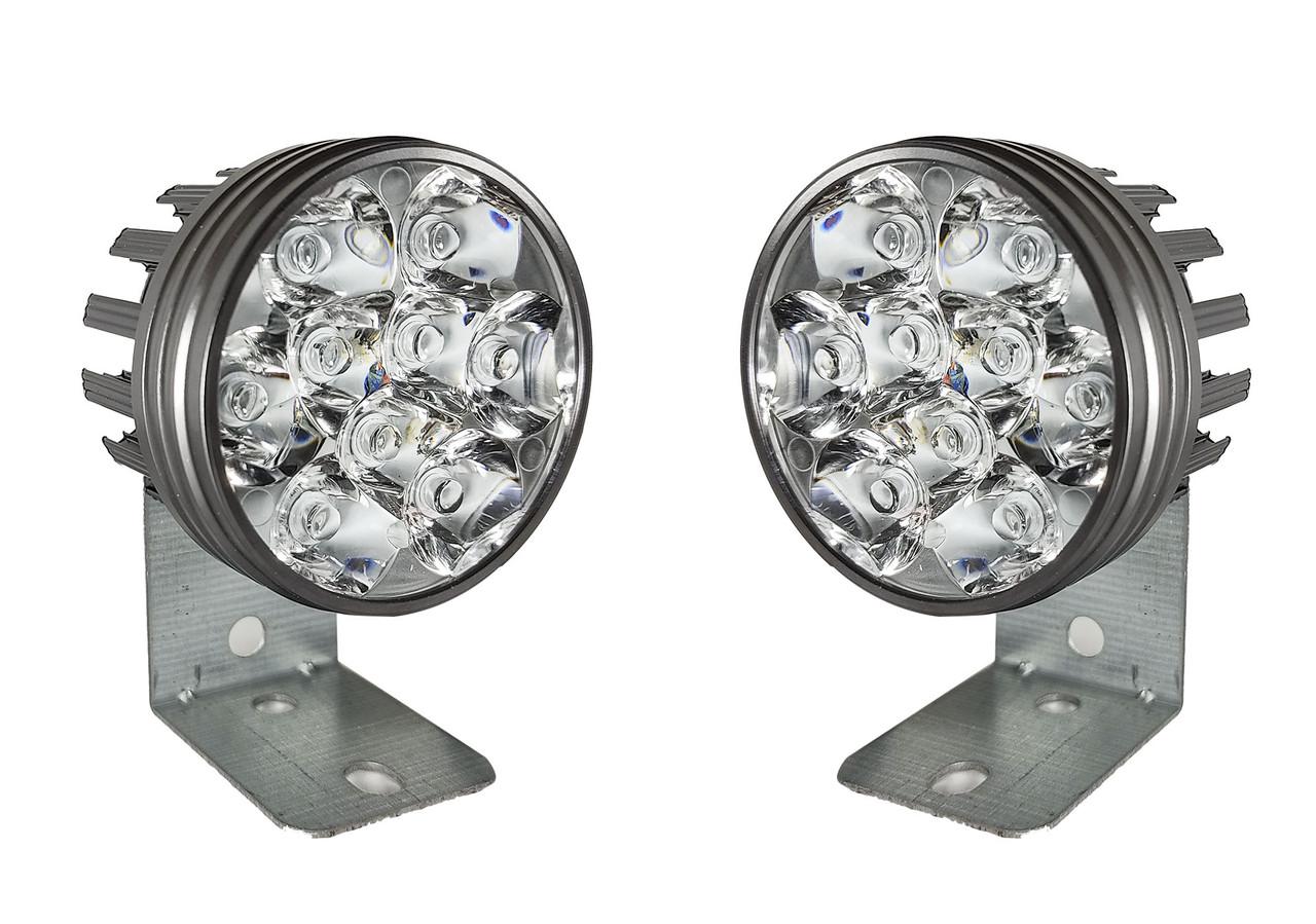 Комплект LED фар 9 диодов 12-24В 15W 5700K 1500Lm
