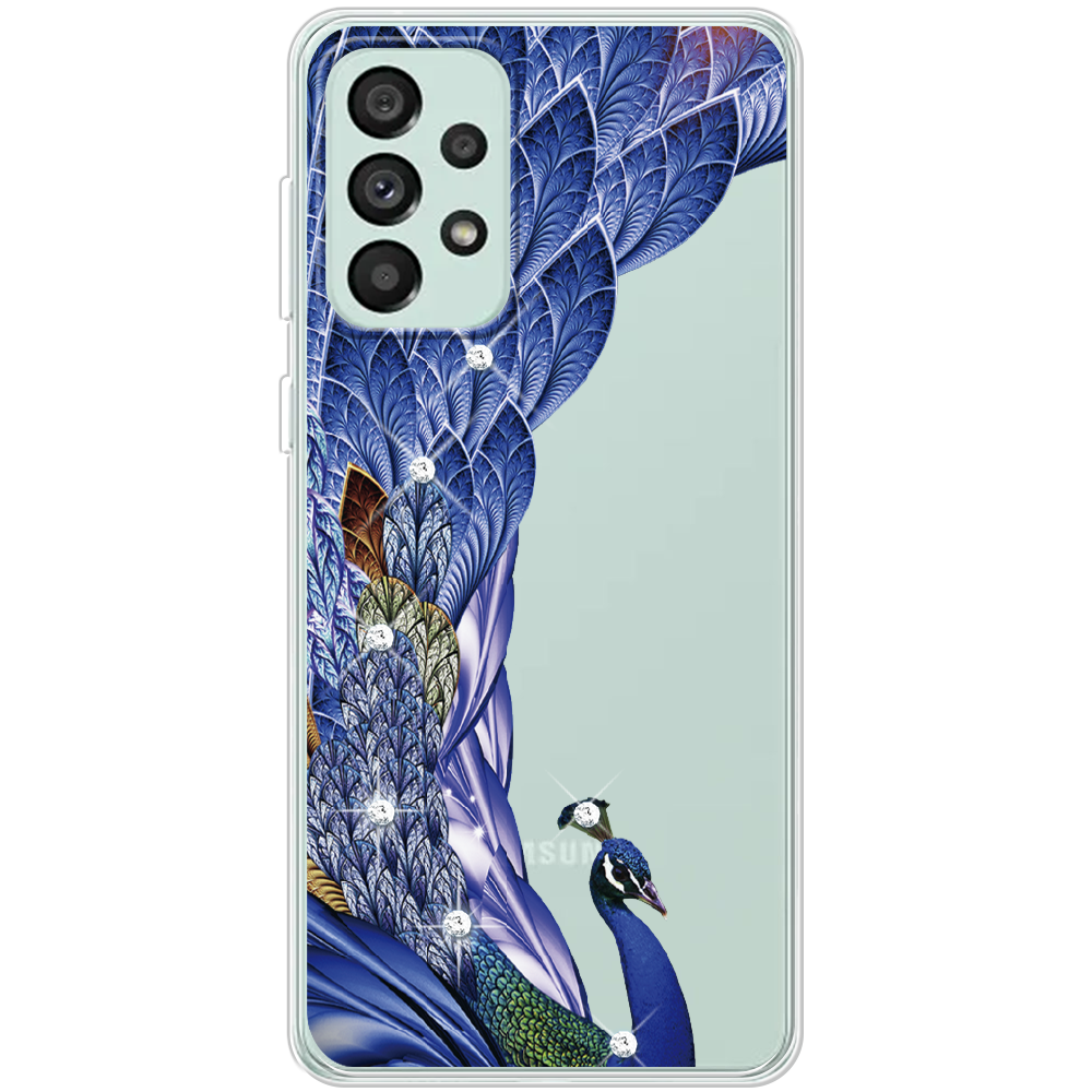 Чехол BoxFace Samsung Galaxy A53 5G (A536) Павлин со стразами Прозрачный силикон (44112-rs7-44112)