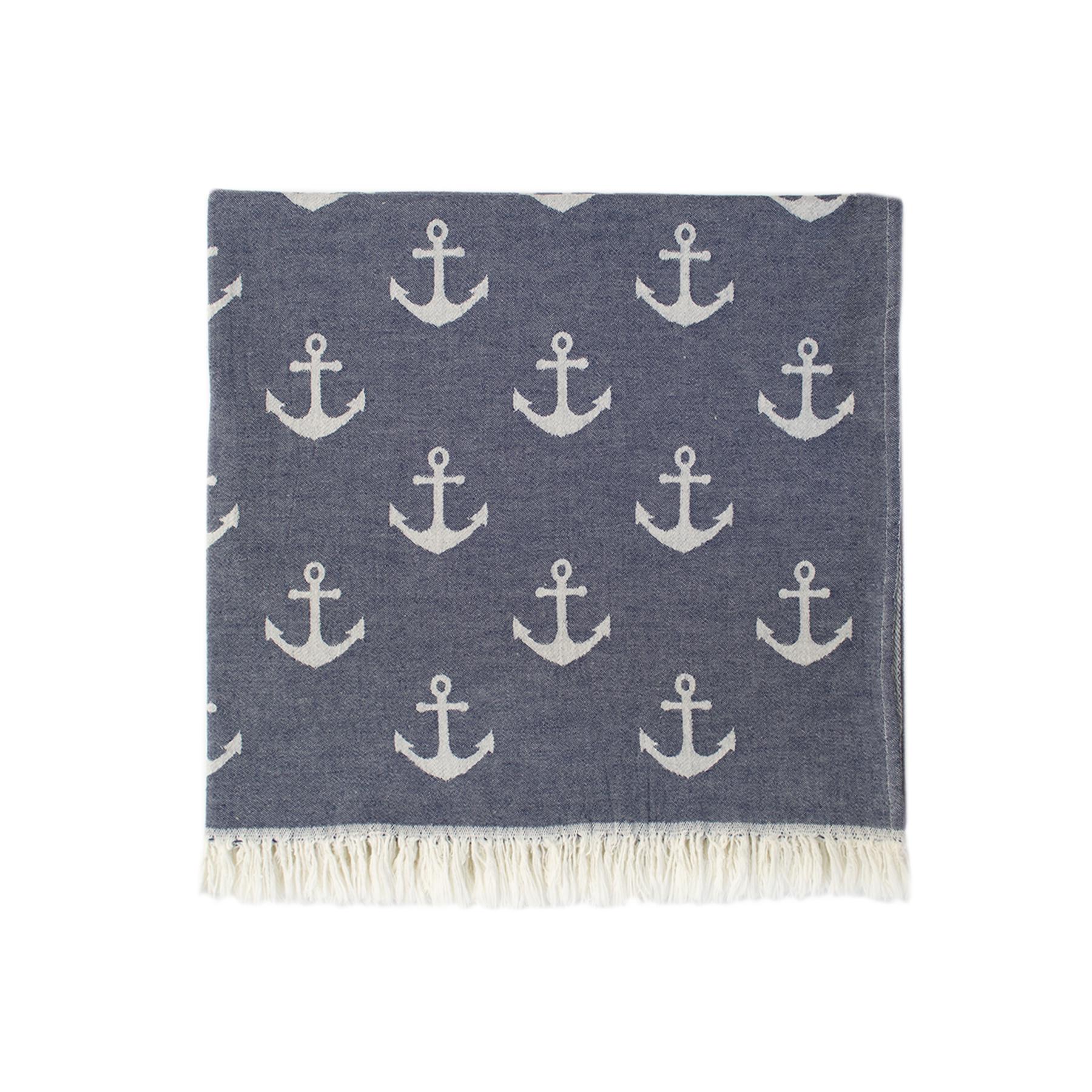 Полотенце Lotus Home Pestemal Anchor 90х160 см Navy