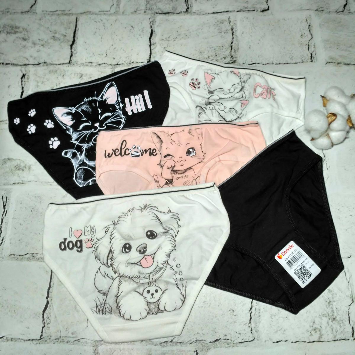 Трусы для девочки Donella Животные от 4 до 5 года 110-115 см 5 шт. (4171YB01) Трусы для девочки Donella Животные от 4 до 5 года 110-115 см 5 шт. (4171YB01)