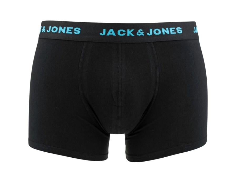 Трусы боксеры мужские Jack & Jones ADDITIONAL L Черный/Голубой - фото 1