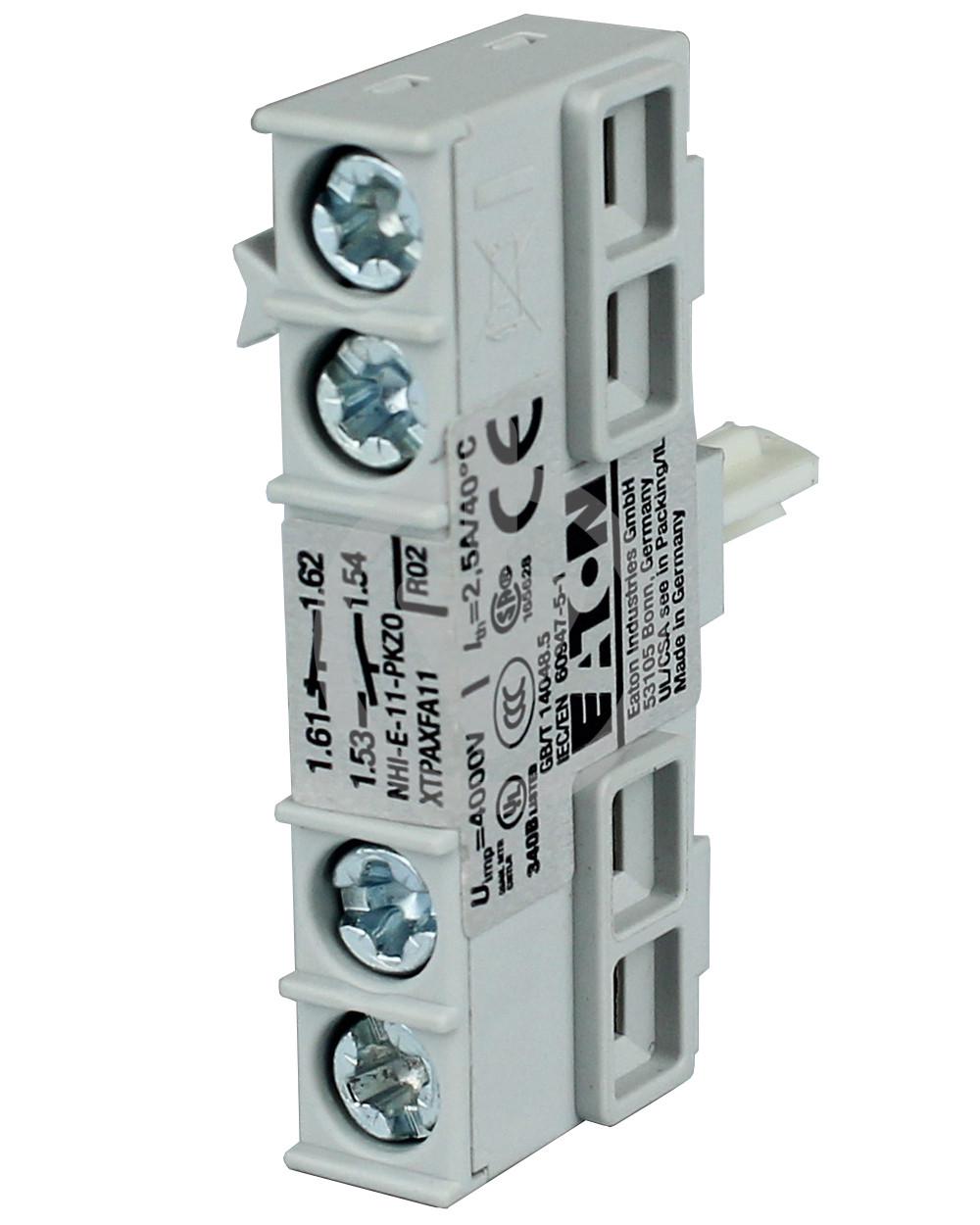 Контактор дополнительный фронтальный Eaton NHI-E-11-PKZO Контактор дополнительный фронтальный Eaton NHI-E-11-PKZO