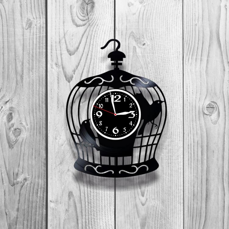 Часы настенные Лофт-винтаж 0131 из виниловой пластинки