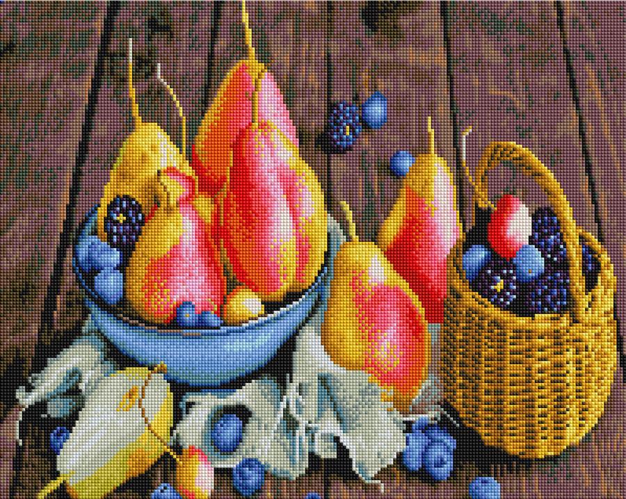 Алмазная мозаика Brushme Дары лета на холсте с подрамником 40х50 см (GF5444) Алмазная мозаика Brushme Дары лета на холсте с подрамником 40х50 см (GF5444)