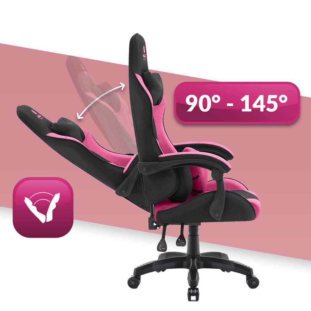 Компьютерное геймерское кресло Hell's Chair Rainbow Plus Black-Pink ткань - фото 7