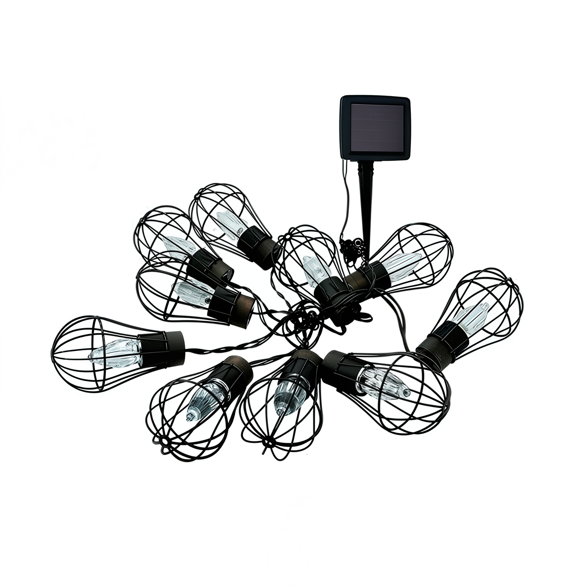Гирлянда уличная на солнечной батарее Лампы Bass Polska BH 12794 4 м Черный