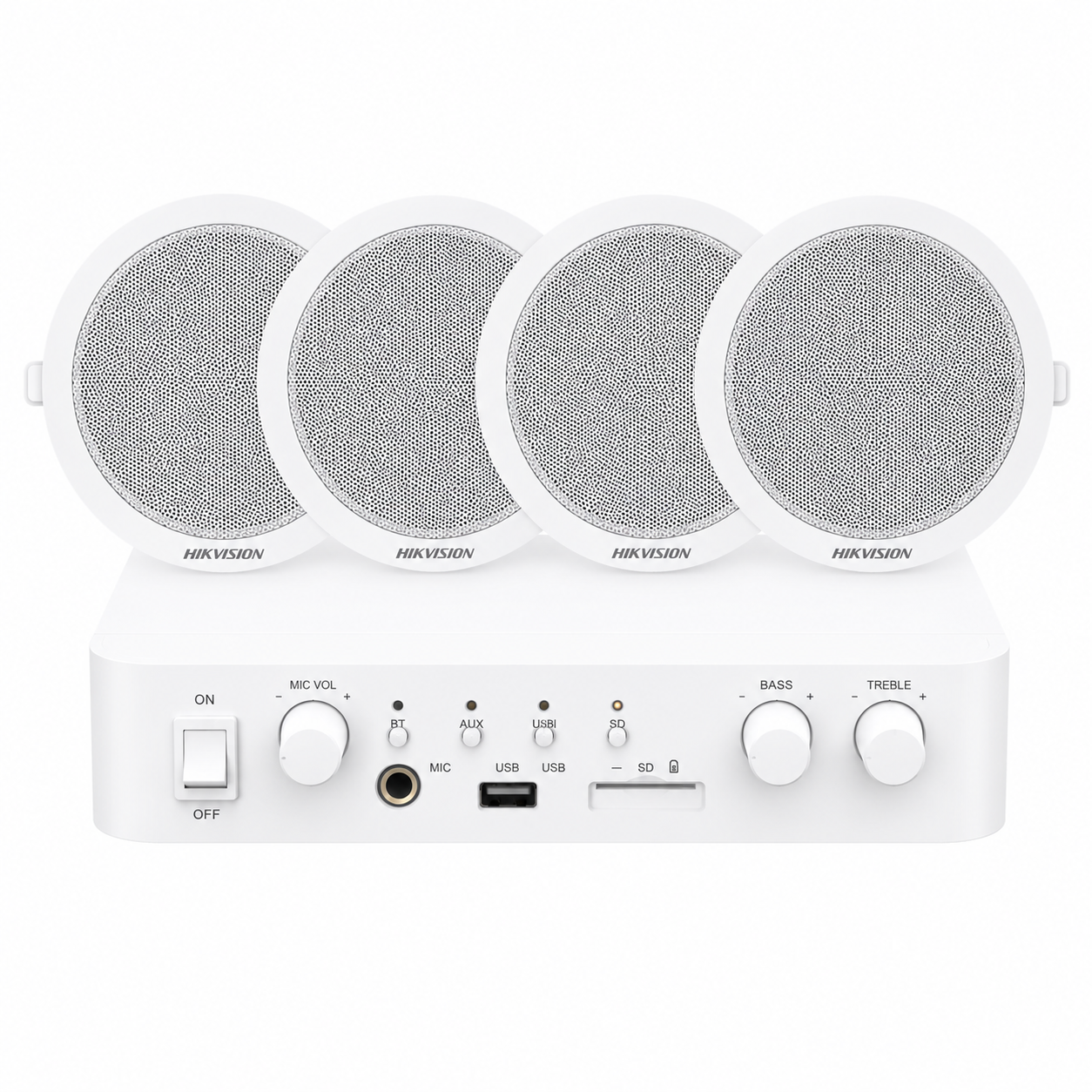 Аудіокомплект гібридний Hikvision DS-QAE1KA80206-4