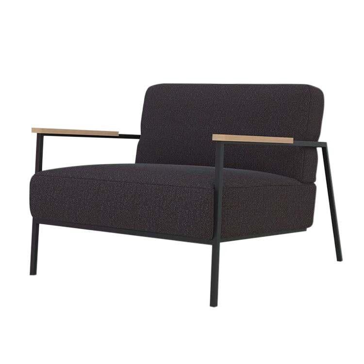 Кресло мягкое JecksonLoft Лаунж на металлическом каркасе 700х770х660 мм Черный (042ч)