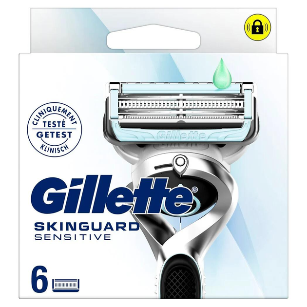 Змінні картриджі для гоління чоловічі GILLETTE Skinguard Sensitive 6 шт.