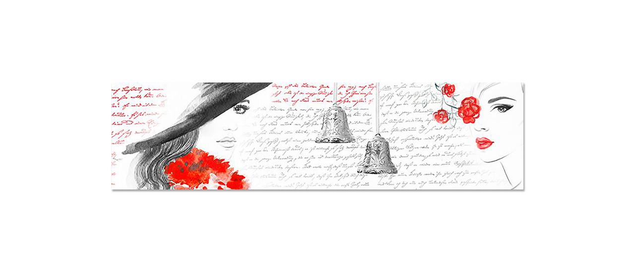 Фартук кухонный Письмо о любви девушки 65х250 см Красный Фартук кухонный Письмо о любви девушки 65х250 см Красный