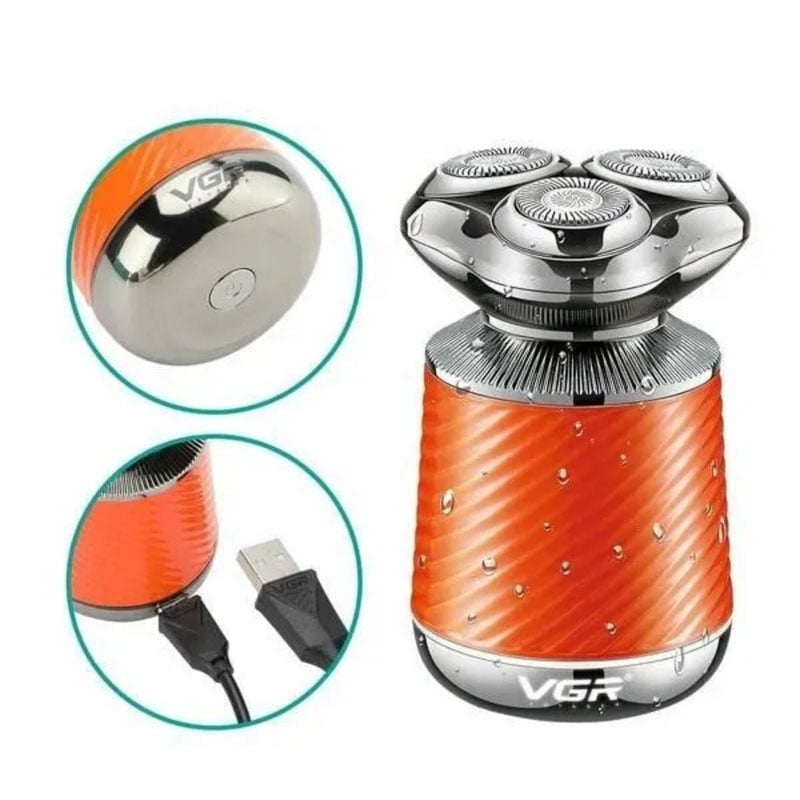 Електробритва VGR V-391 професійна акумуляторна 5W Orange - фото 7 Електробритва VGR V-391 професійна акумуляторна 5W Orange - фото 7