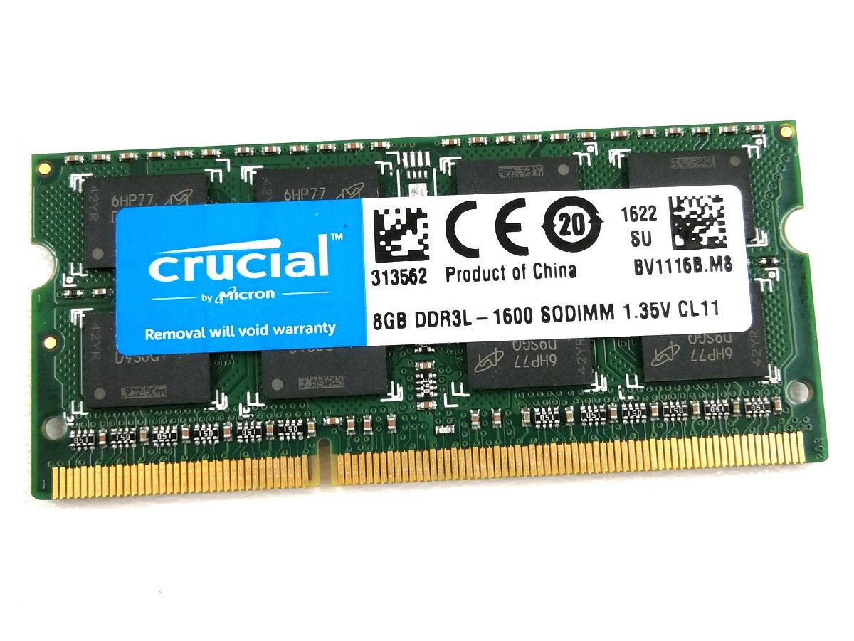 Оперативна пам'ять Crucial DDR3L SO-DIMM 8GB/1600 (CT102464BF160B.M16FP) - фото 2 Оперативна пам'ять Crucial DDR3L SO-DIMM 8GB/1600 (CT102464BF160B.M16FP) - фото 2