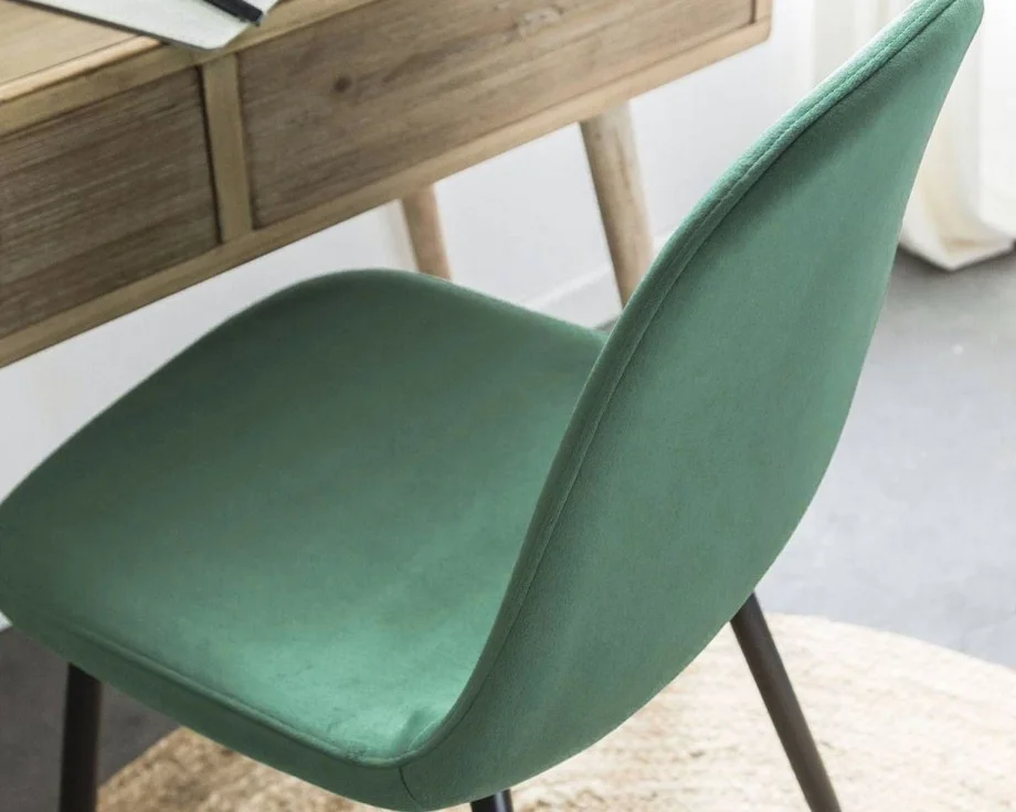 Стул Intarsio Luke Черный каркас/Зеленый - фото 9