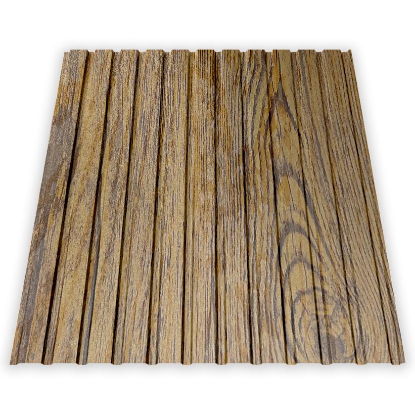 Профнастил AKM ПС-10 3D 0,40 мм 1200х2000 мм 80 г/м2 Золотой Дуб (30300724)