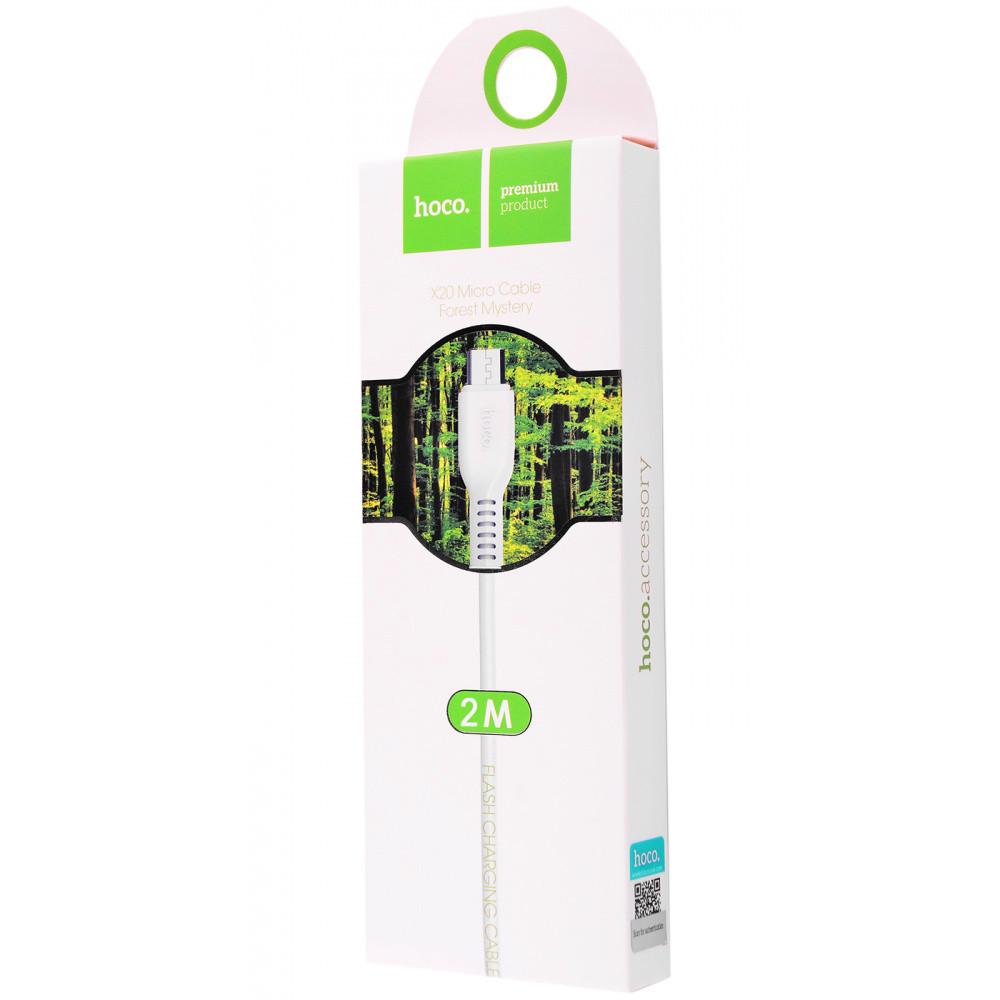 Кабель дата Hoco X20 Flash Micro USB 2 м White (00000028822_1) - фото 2