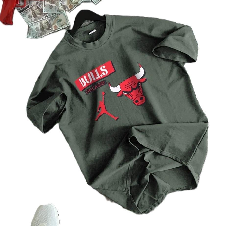 Футболка мужская Chicago Bulls 2194640569/6 оверсайз S Хаки (2194640569/6/1)