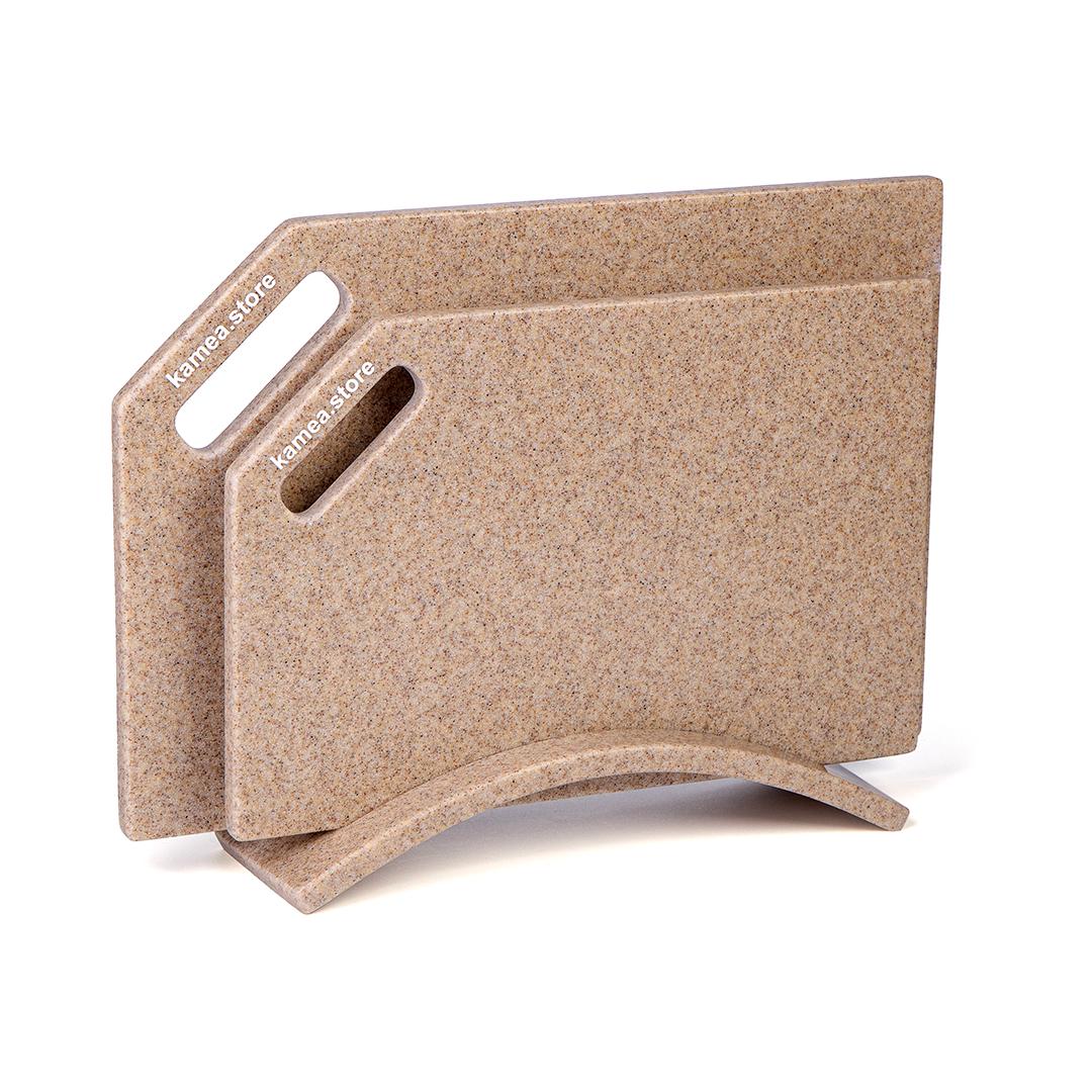 Набір кухонних дощок Kamea зі штучного каменю Wet Sand